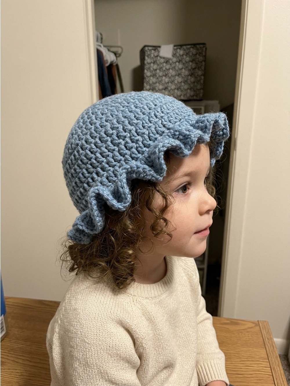 2 Handmade Crochet Ruffle Hat - - Picture 4 of 7